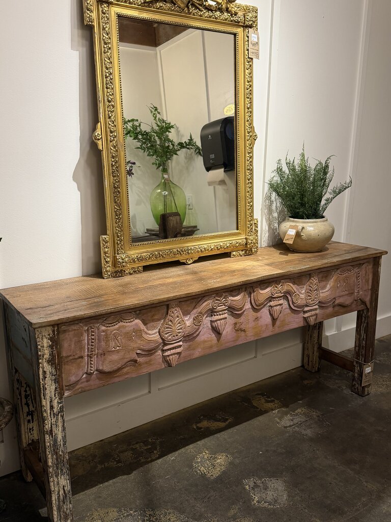 Carved Wood Console Table