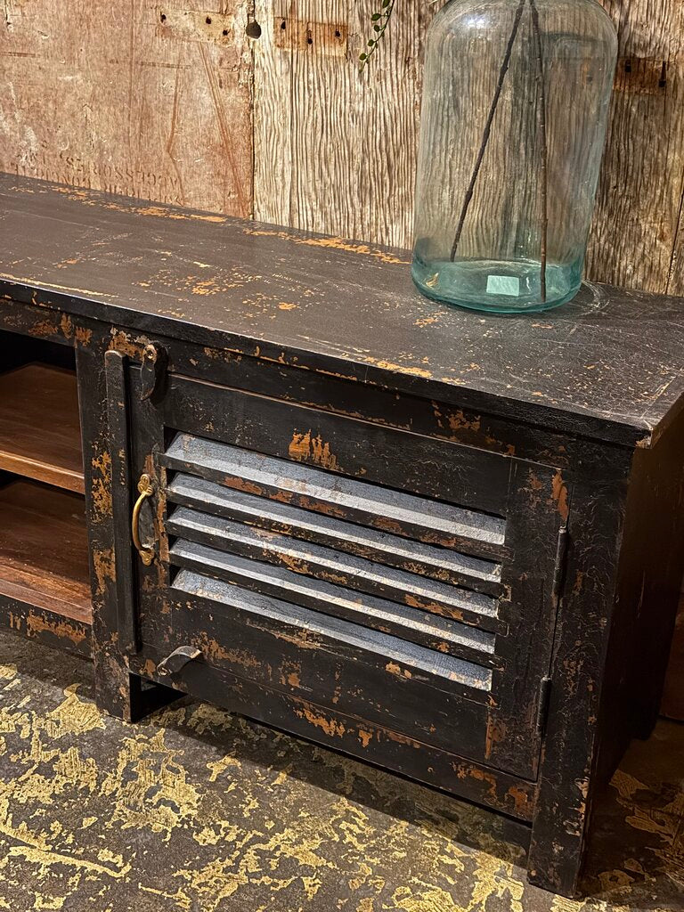 Wooden 2 Shutter Door Console Cabinet