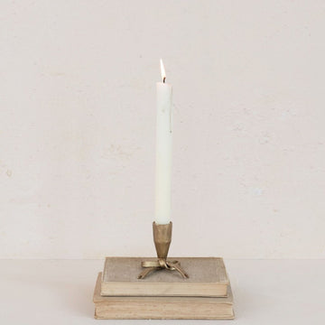 Gold Iron Bow Shaped Taper Holder