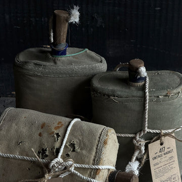 Vintage Water Bottle + Canvas Cover