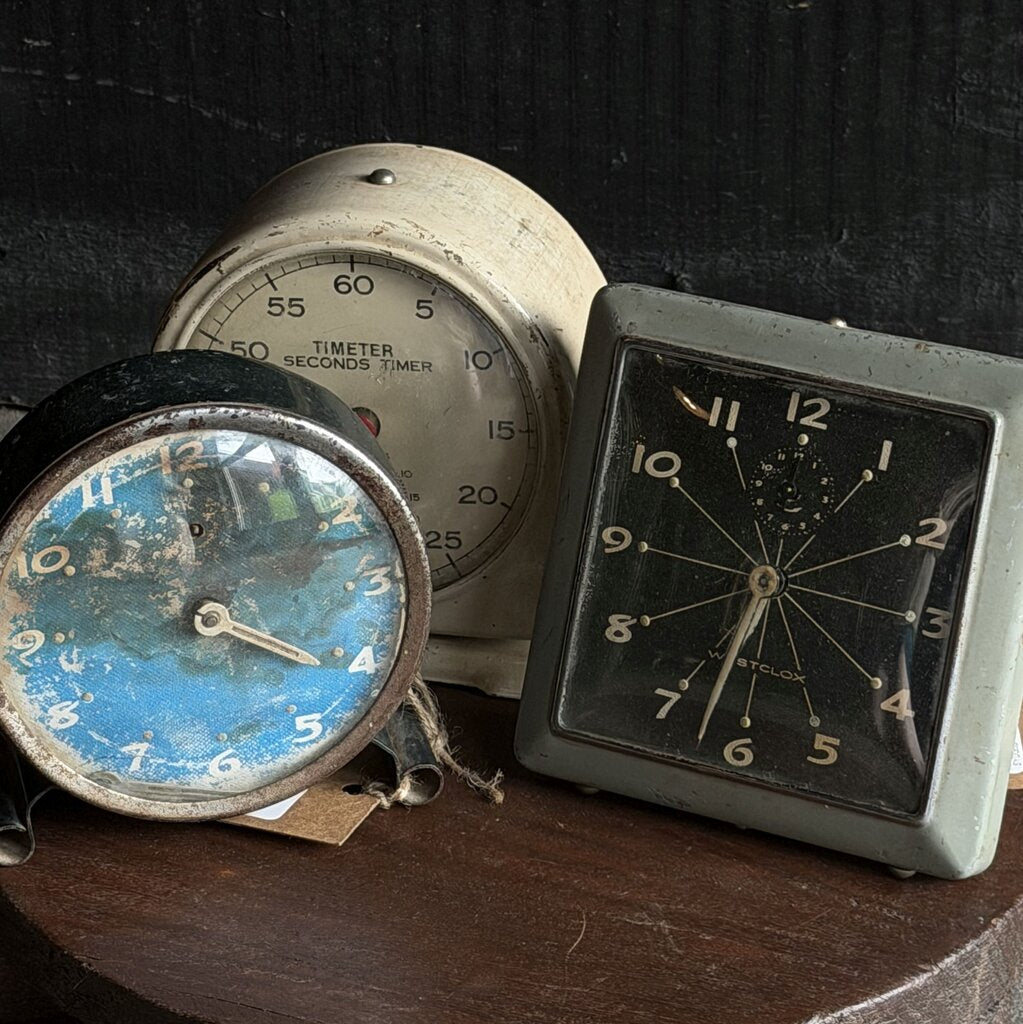 Authentic Vintage Metal Clock
