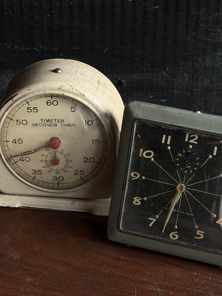 Authentic Vintage Metal Clock