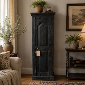 Black Skinny Wooden Cabinet