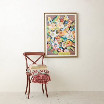 Beautiful Hand Painted Flower Canvas Wall Art