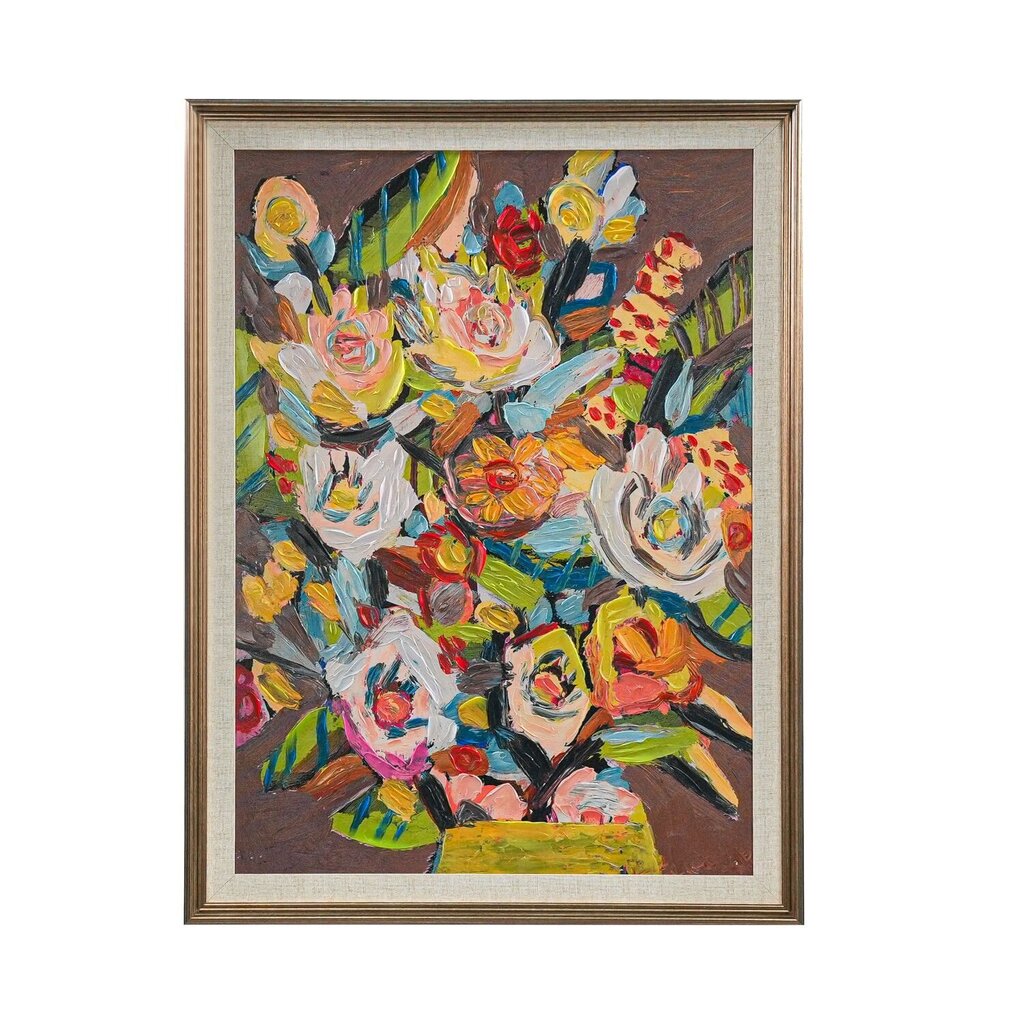 Beautiful Hand Painted Flower Canvas Wall Art