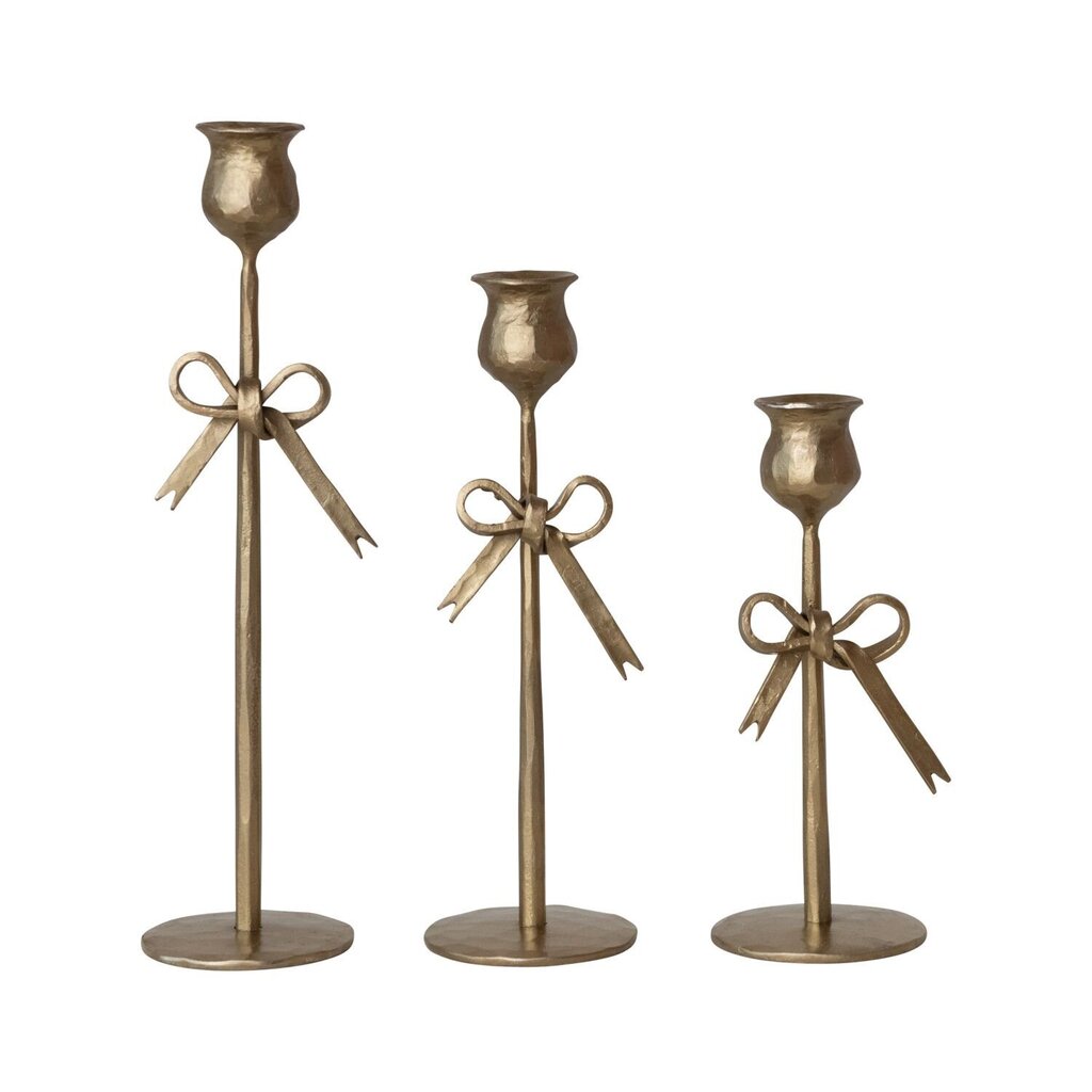 Iron Gold Bow Taper Holder