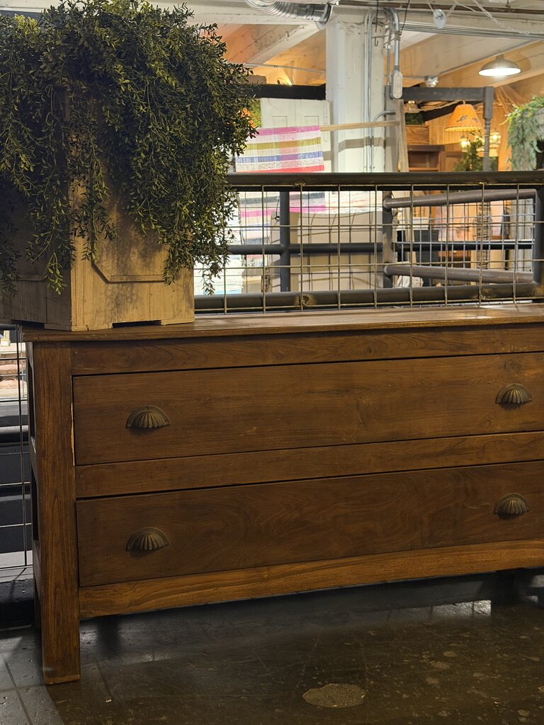 4 Drawer Dark Wood Sideboard