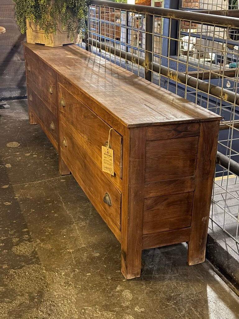 4 Drawer Dark Wood Sideboard