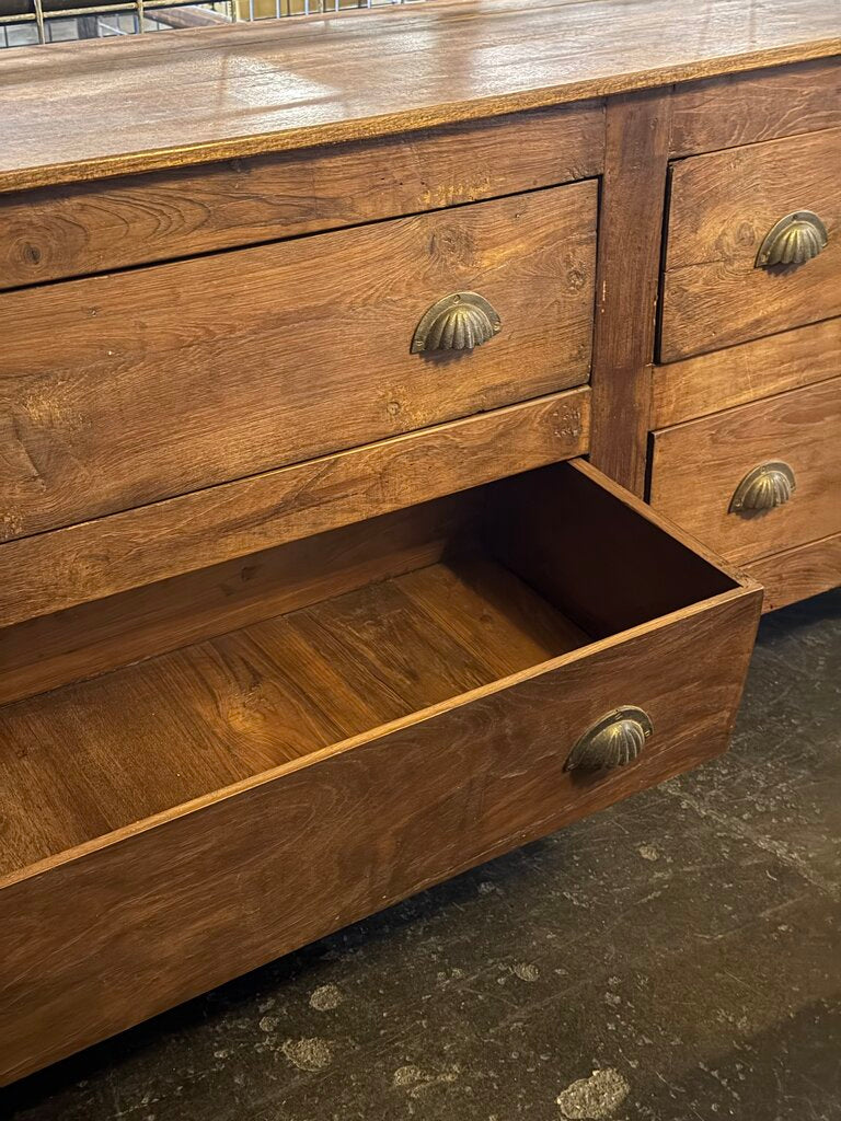4 Drawer Dark Wood Sideboard