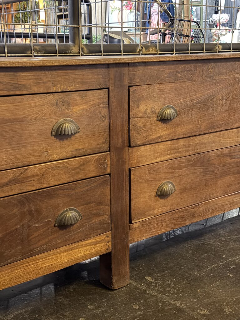 4 Drawer Dark Wood Sideboard