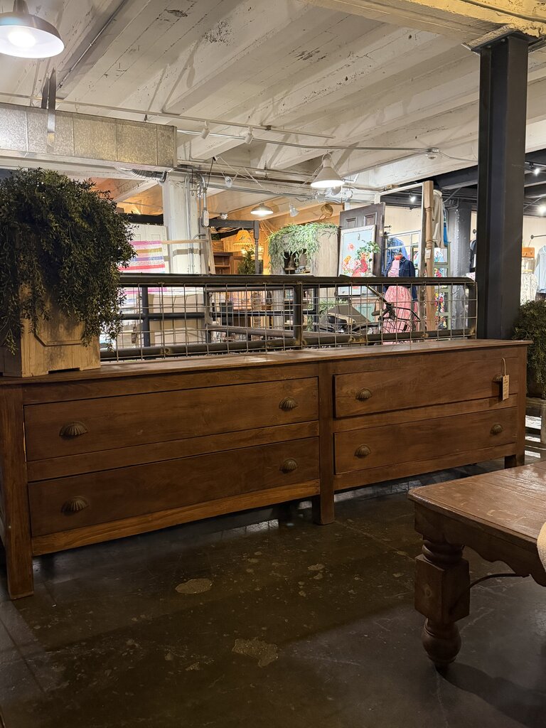 4 Drawer Dark Wood Sideboard