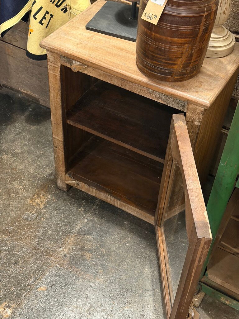 One Door Wood Bedside Table