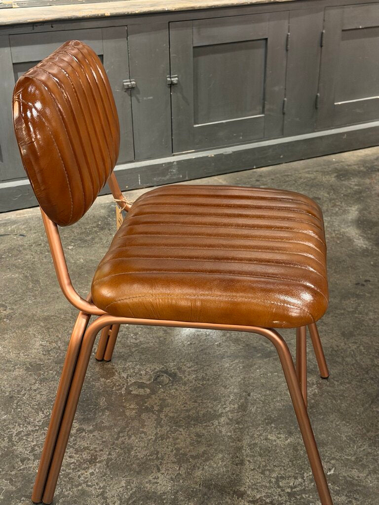 Metal + Leather Dining Chair
