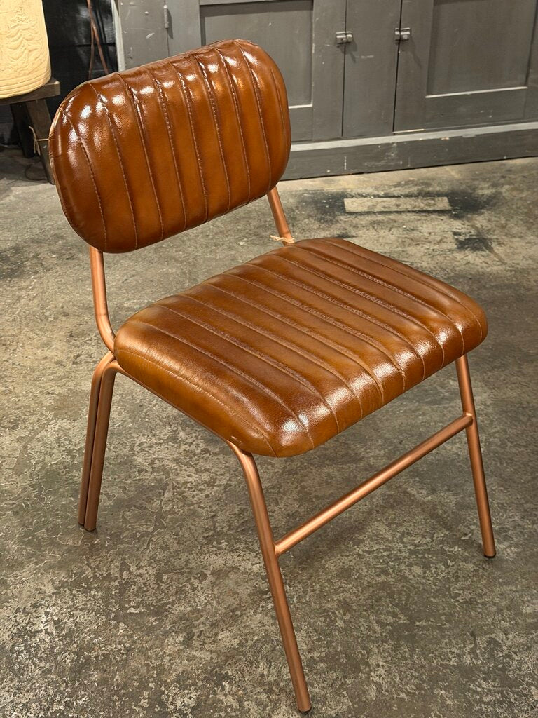 Metal + Leather Dining Chair