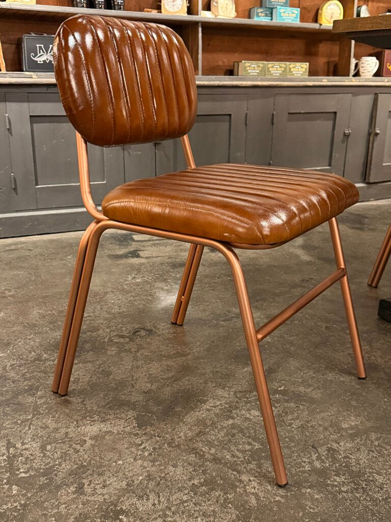 Metal + Leather Dining Chair
