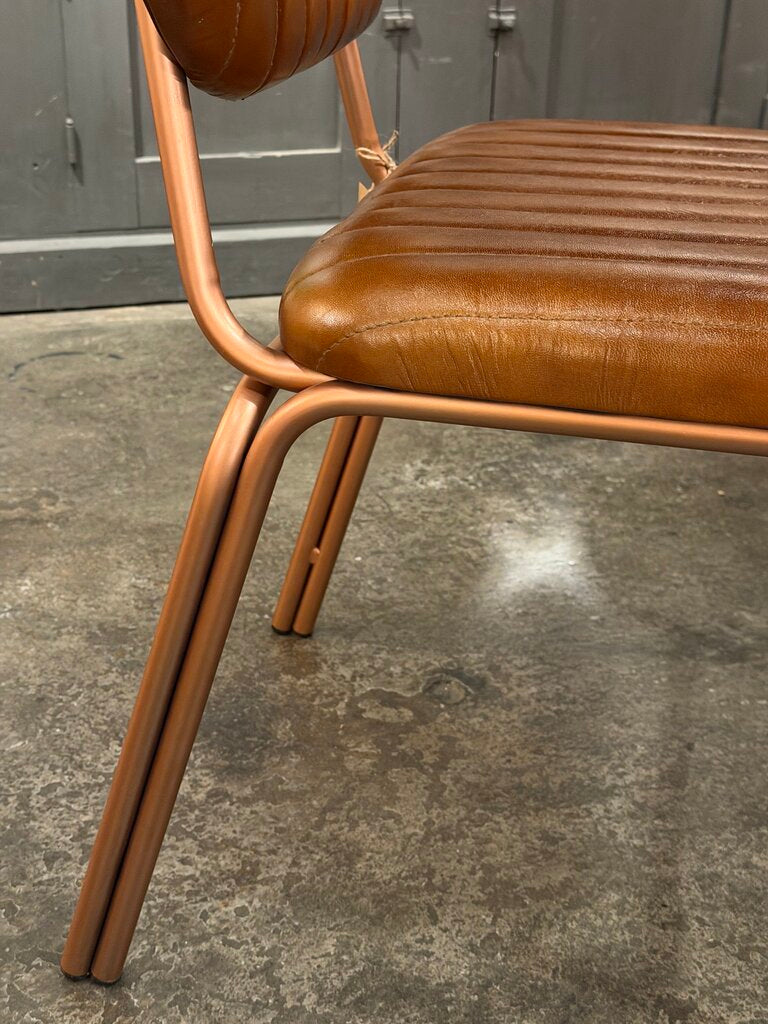 Metal + Leather Dining Chair