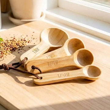 Bamboo Teaspoon Measuring Set