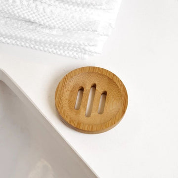Round Bamboo Shower Steamer Tray