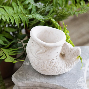 White Ceramic Koi Fish
