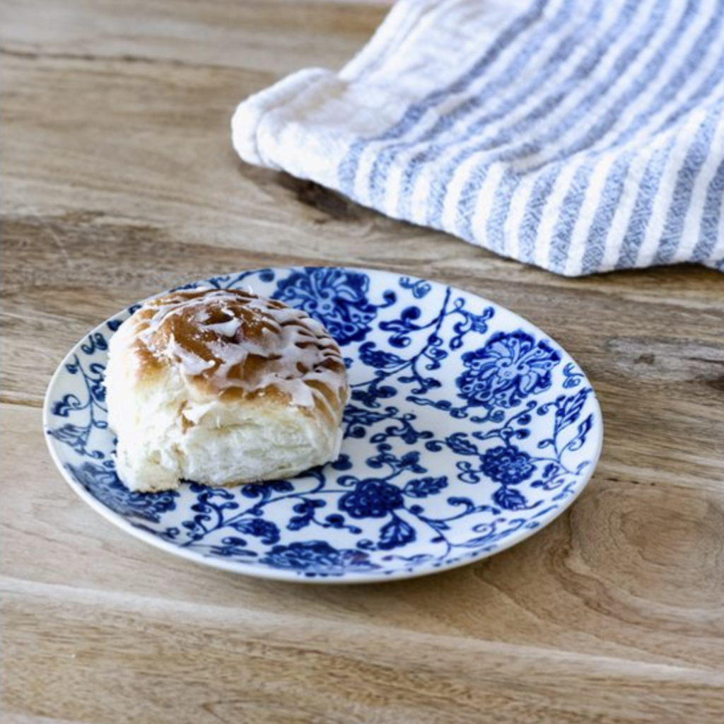 Beautiful Blue Floral Plate