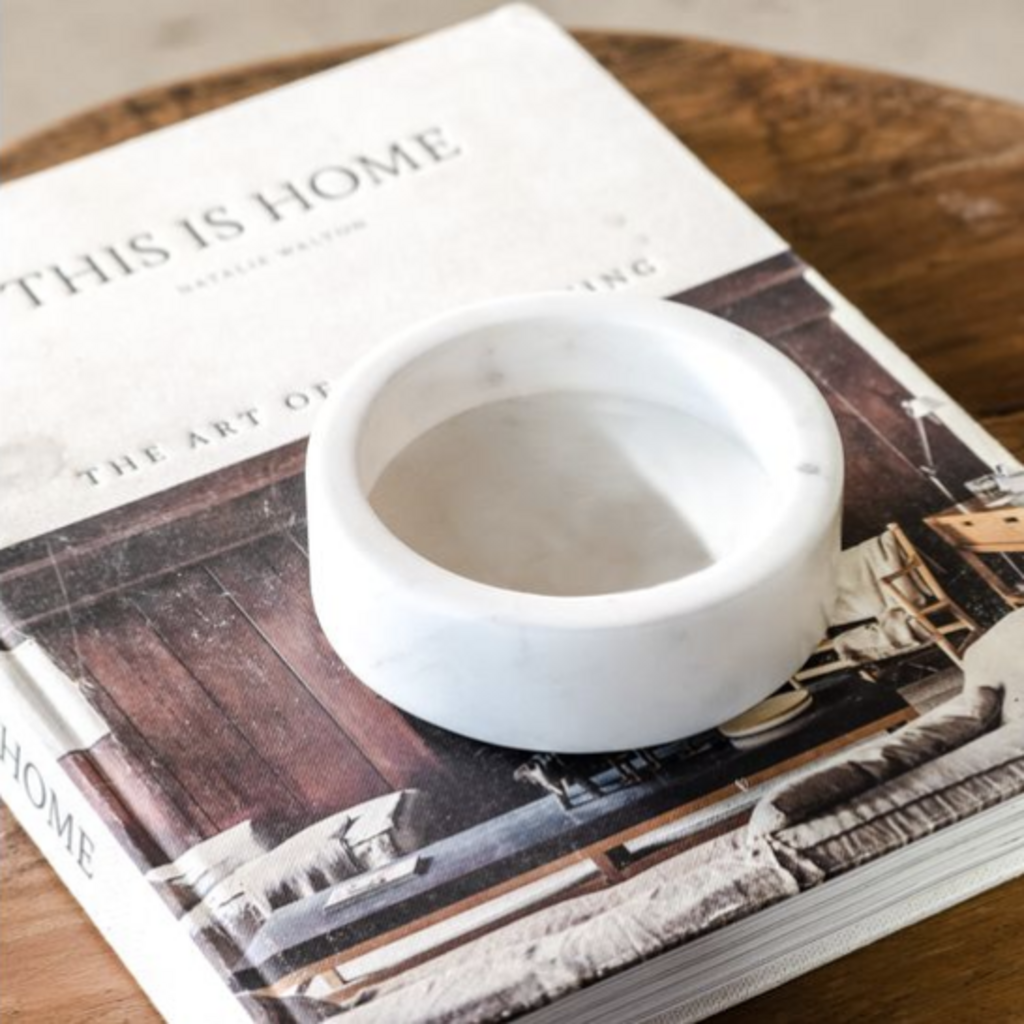 White Round Marble Tray