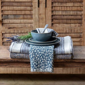 Blue Cornflower Floral Dishtowel