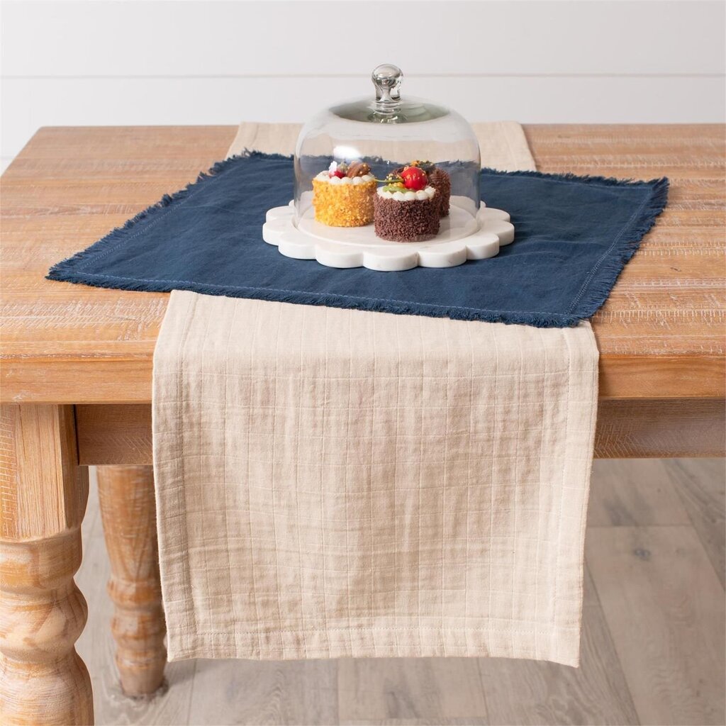 Tan Doubled Weave Table Runner