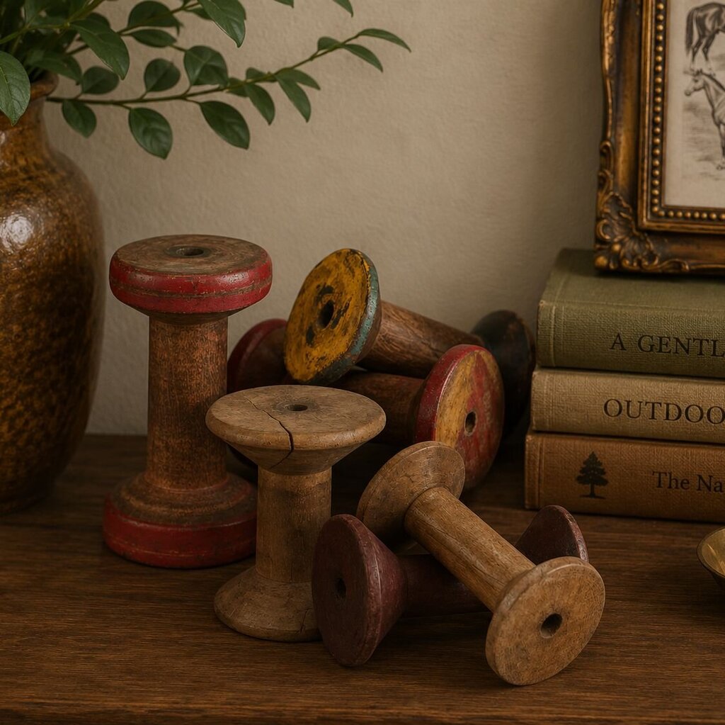 Decorative Small Wooden Spool