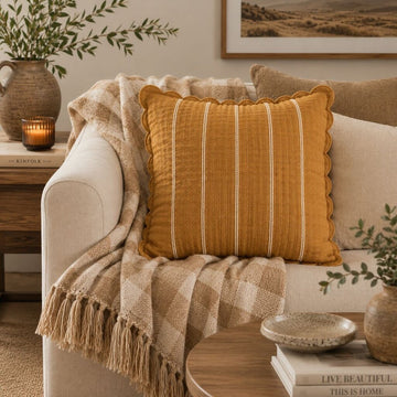 Saffron Scallop Pillow