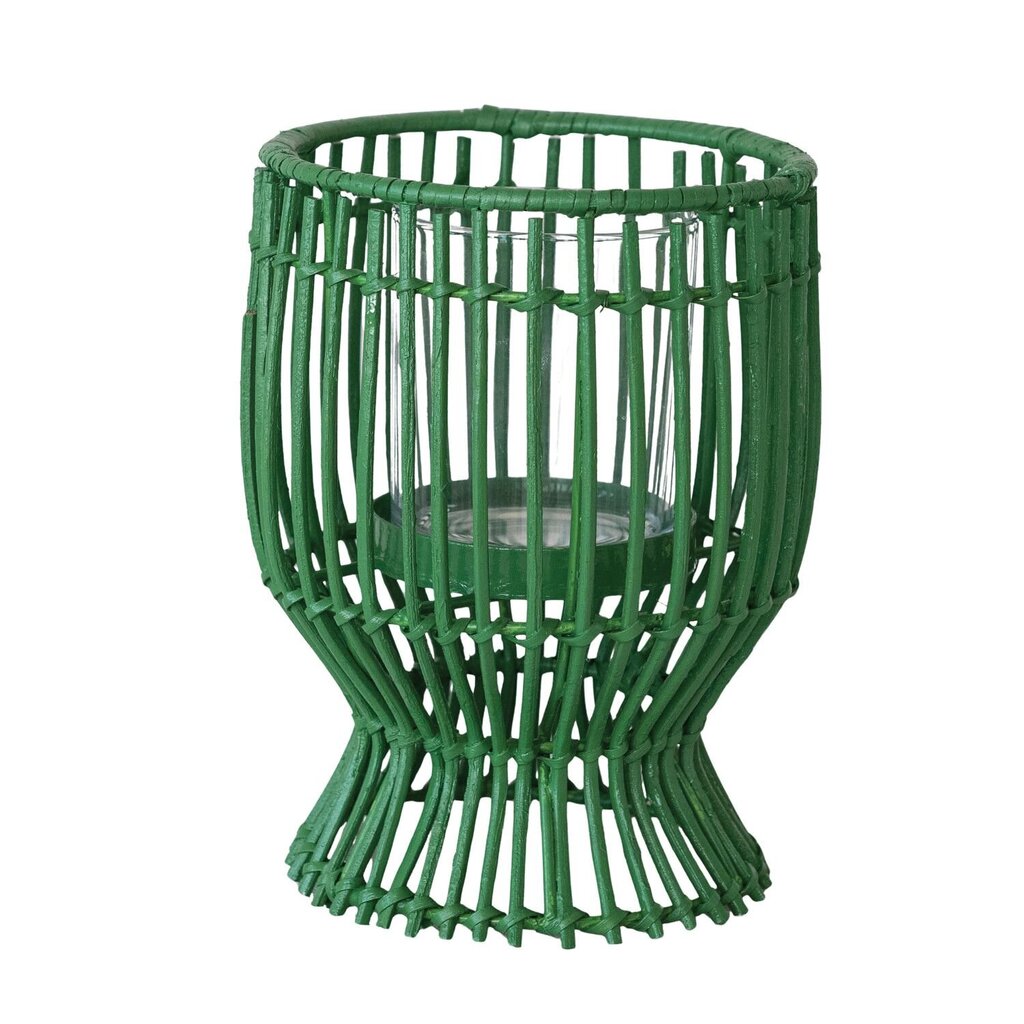 Green Rattan Lantern