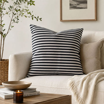 Woven Cotton Striped Pillow