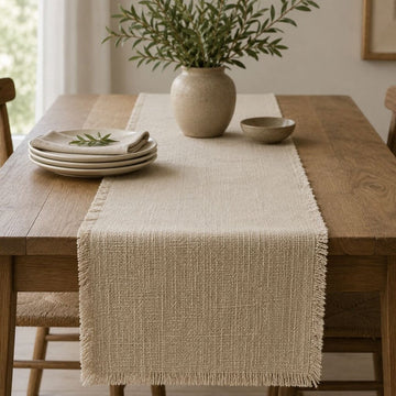 Chino Basket Fringe Table Runner