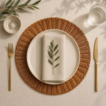 Faux Rattan Weave Placemat