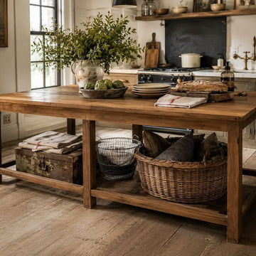 Tall Wooden Draper's Table