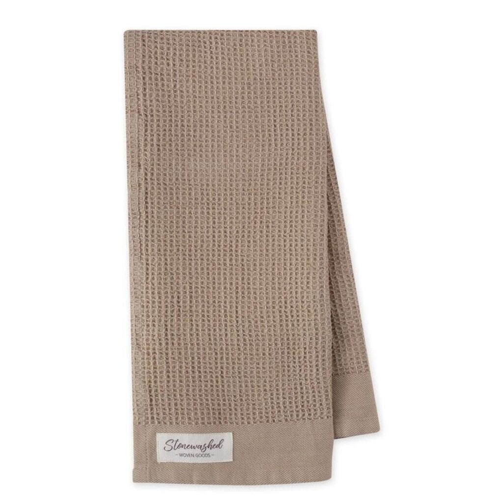 Feather Grey Washed Waffle Dishtowel
