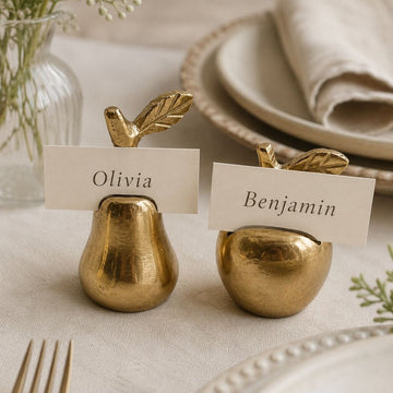 Apple & Pear Place Card Holder Set