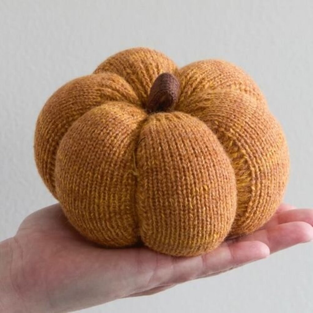 Marigold Knitted Yarn Pumpkin - 5.5"