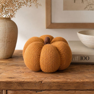 Marigold Knitted Yarn Pumpkin - 5.5"