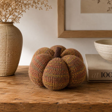 Spiced Maple Knitted Yarn Pumpkin - 5.5"