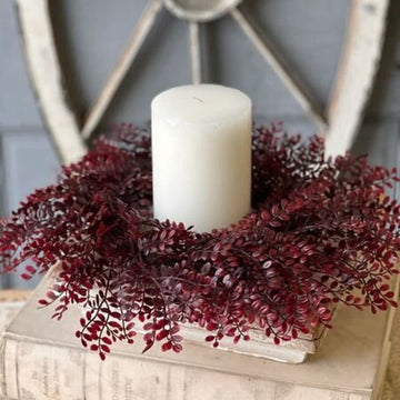 Red Ruta Rue Candle Ring - 16"
