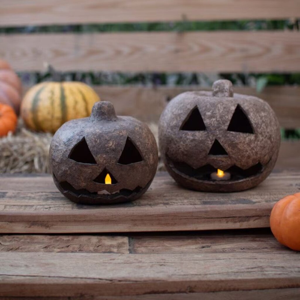 Spooky Paper Mache Jack-O-Lantern