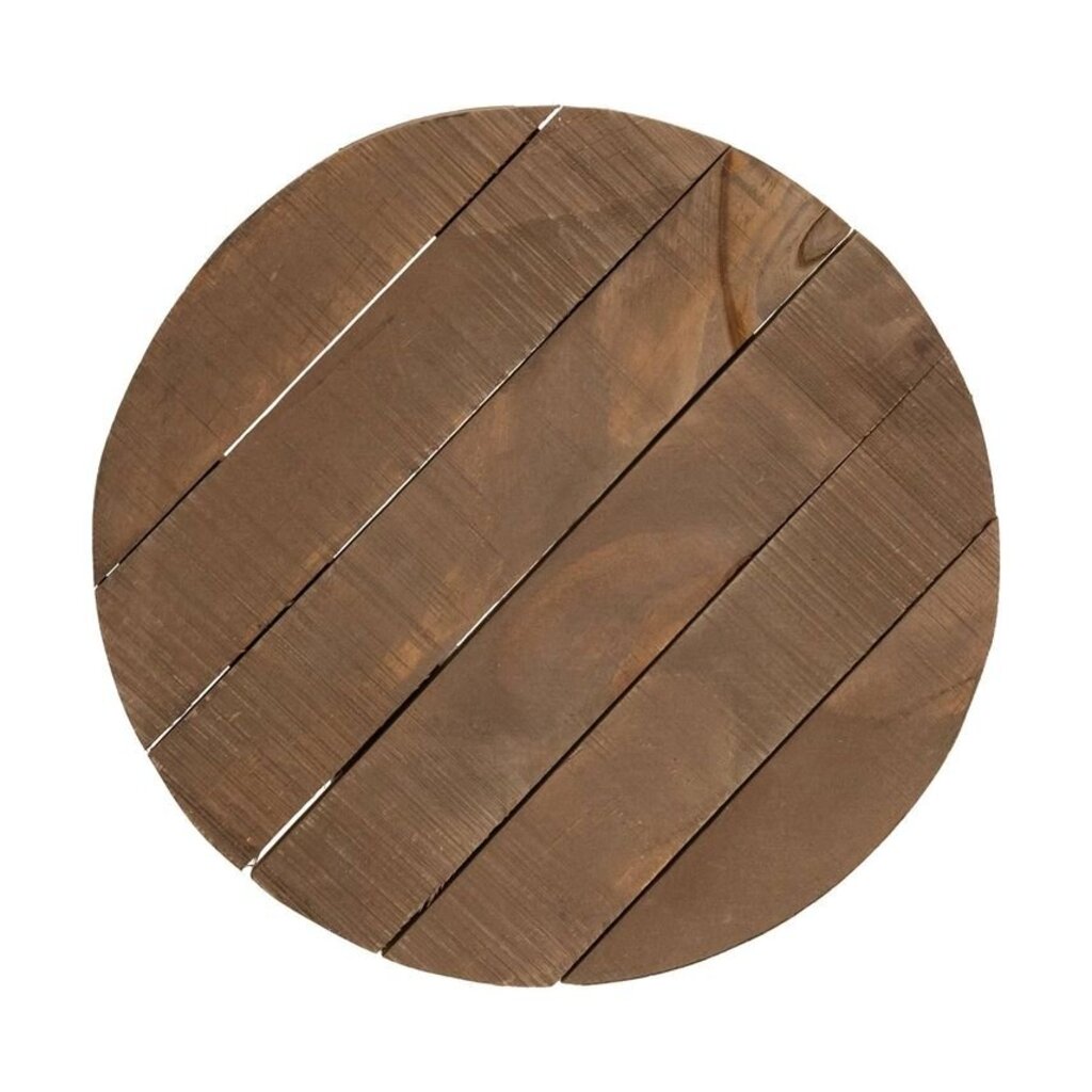 Pretty Stained Wood Round Riser