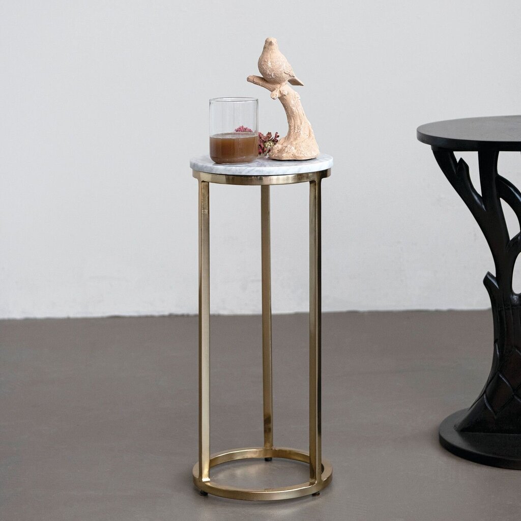Marble & Metal Martini Table