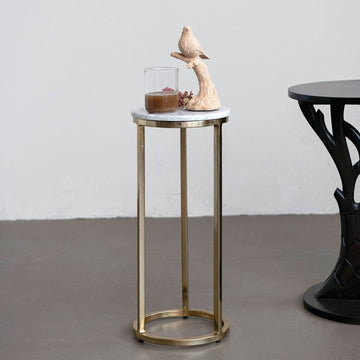 Marble & Metal Martini Table