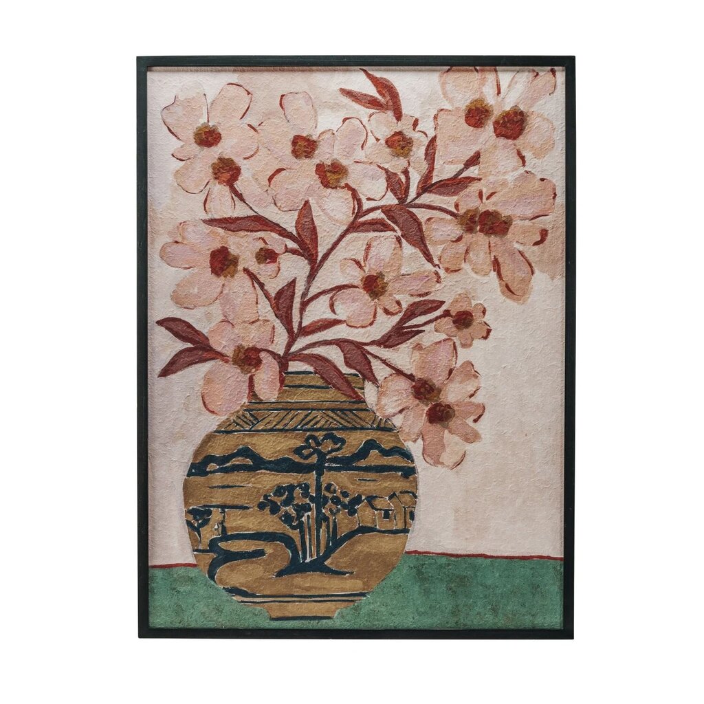 Framed Flower in Vase Wall Art