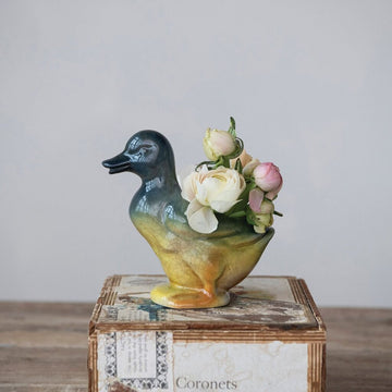 Hand-Painted Duck Planter