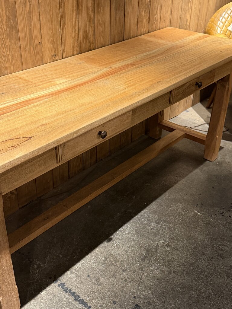 Recycled Wood 2 Drawer Console Table