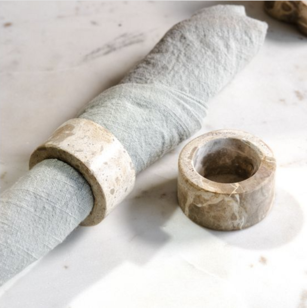 Beige Marble Napkin Ring
