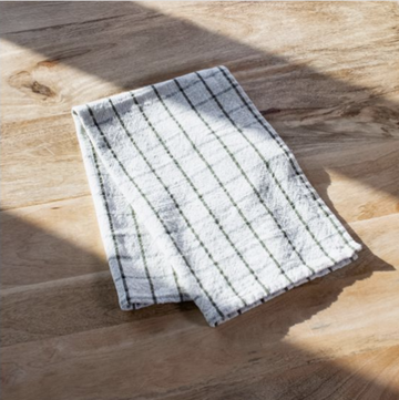 Green Check Tea Towel