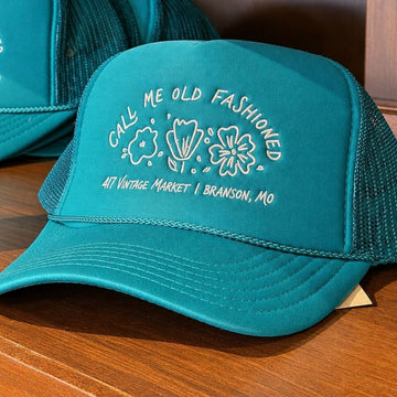 Call Me Old Fashioned Embroidered Trucker Hat